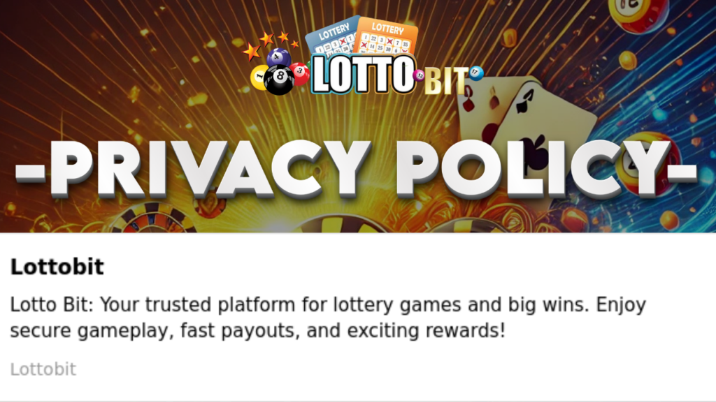 lottobit - privacy policy