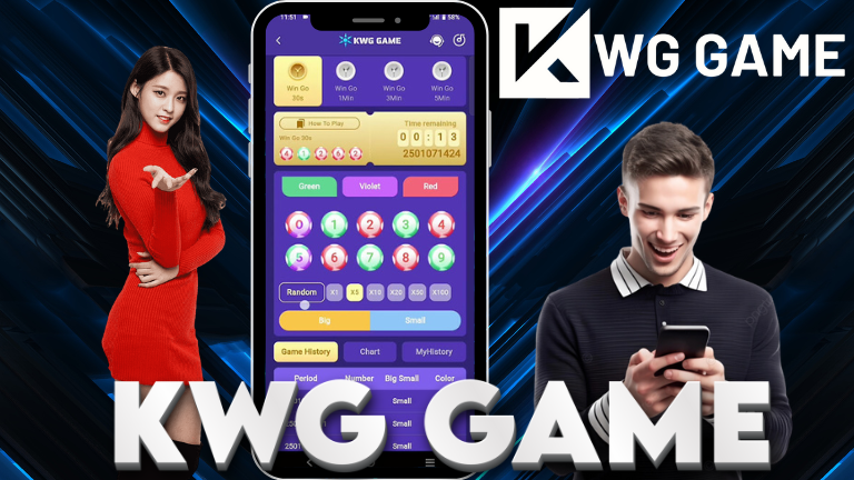 KWG Game lottery results display with vibrant graphics showing winning numbers and trends.